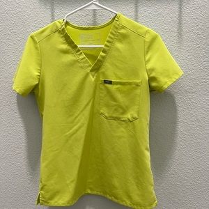 Figs Catarina Scrub Top “ Citrine” XXS